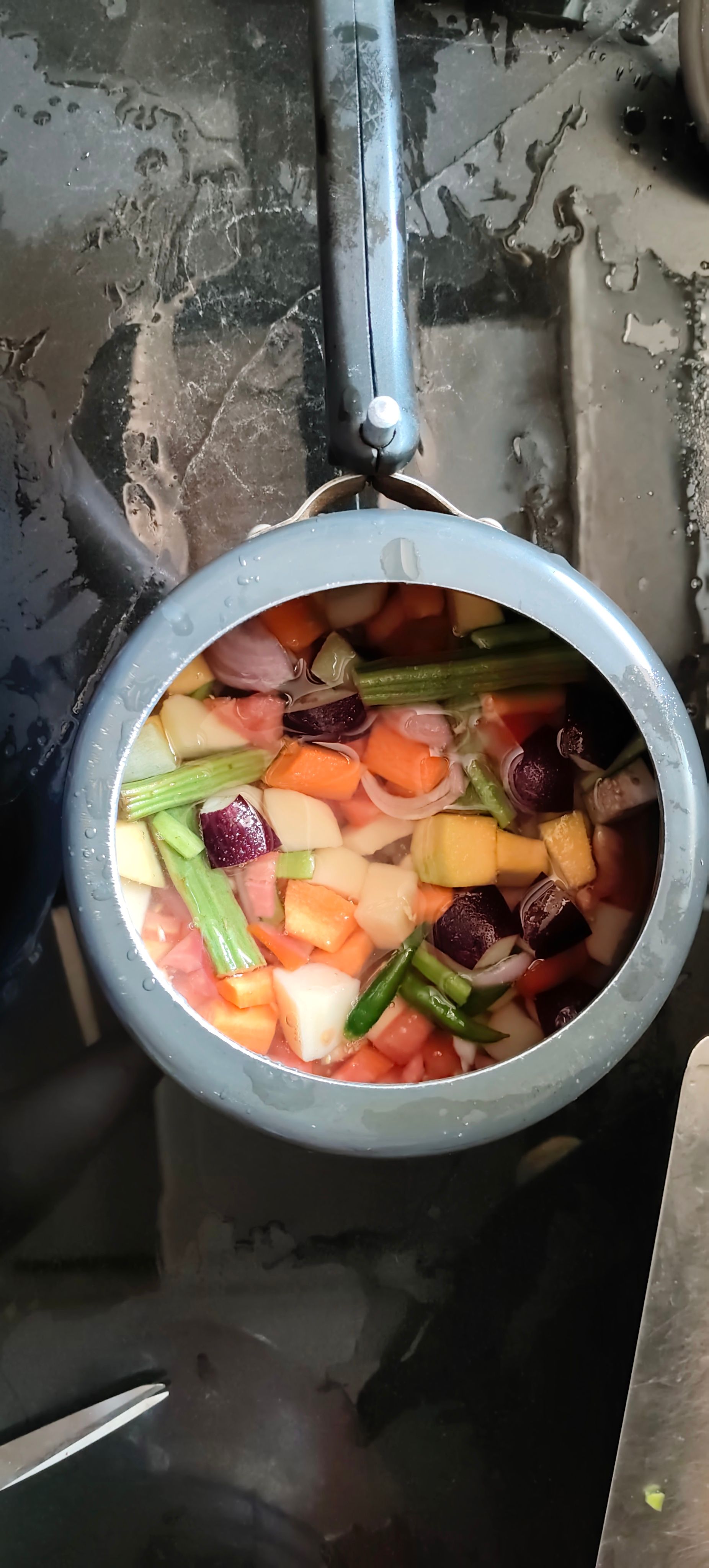 Cook the vegetables