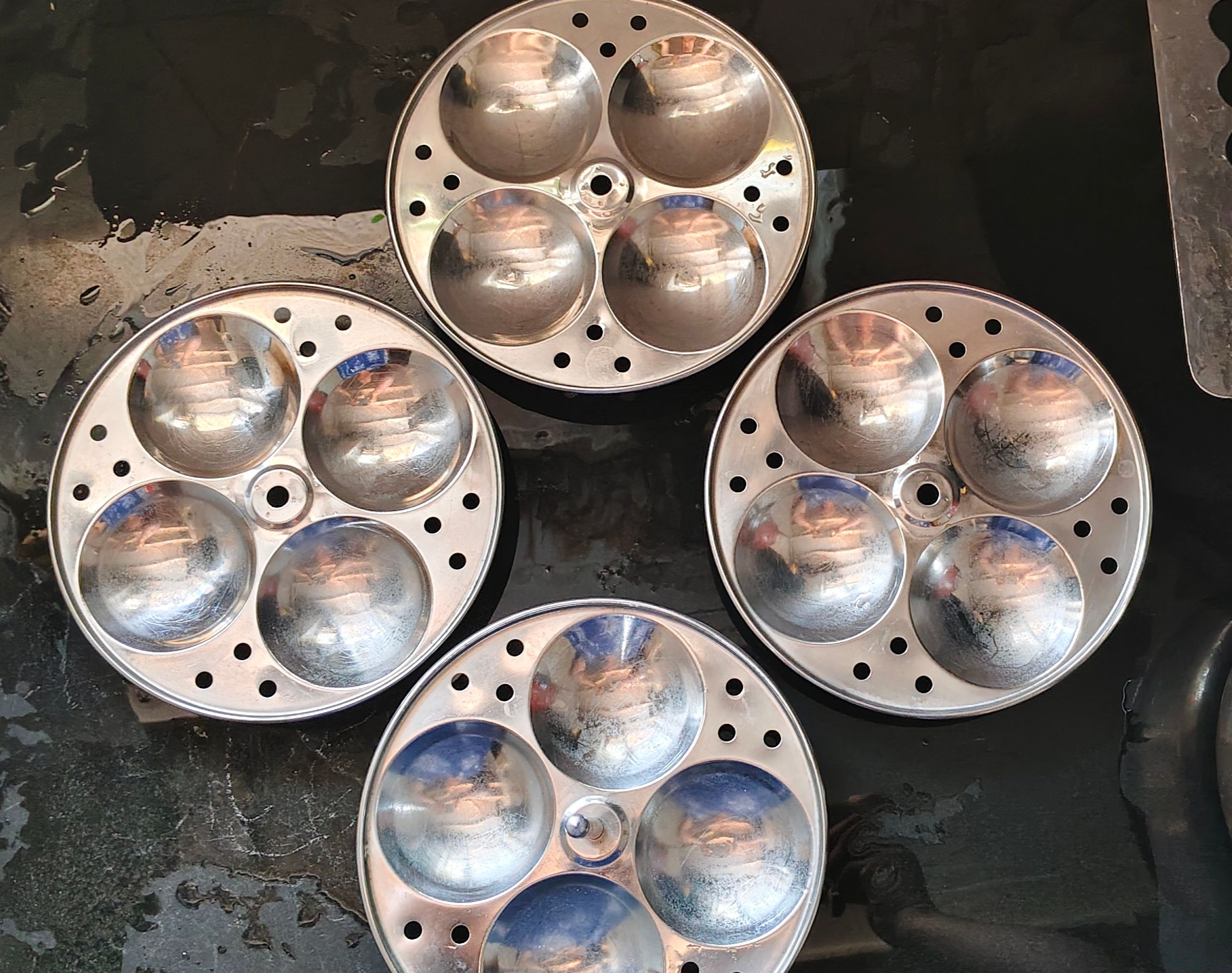 Grease the moulds